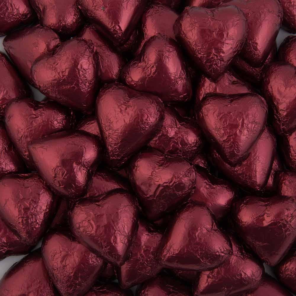 Burgundy Belgian Chocolate Hearts 5kg Candy Bar Sydney